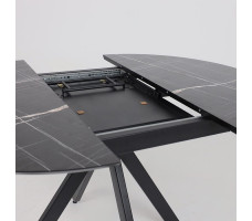 Стол AV 1107 HPL+МДФ 1000(1350)*750 черный тунис/черный