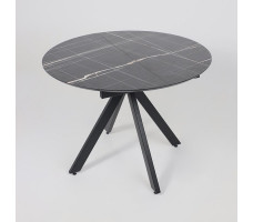 Стол AV 1107 HPL+МДФ 1000(1350)*750 черный тунис/черный