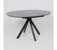Стол AV 1107 HPL+МДФ 1000(1350)*750 черный тунис/черный
