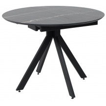 Стол AV 1107 HPL+МДФ 1000(1350)*750 черный тунис/черный Стол AV 1107 HPL+МДФ 1000(1350)*750 черный тунис/черный