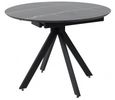 Стол AV 1107 HPL+МДФ 1000(1350)*750 черный тунис/черный