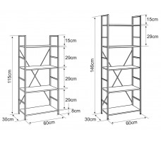 Стеллаж SIGNAL LOFT R5 (Лофт) 60*30*146 черный