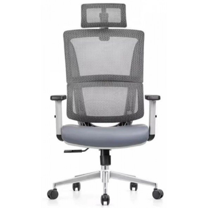 Кресло SitUp APHRODITE Chrome (сетка Gray/экокожа Gray)