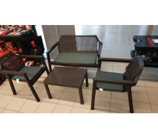 Набор садовой мебели Easy Comfort (диван, 2 кресла, стол) графит