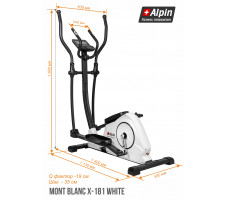 Эллиптический тренажер Alpin Mont Blanc X-181 White