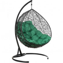 Подвесное кресло-кокон BiGarden Gemini Black (Джемини) зеленая подушка Подвесное кресло-кокон BiGarden Gemini Black (Джемини) зеленая подушка