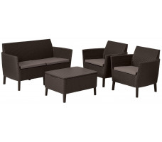 Набор садовой мебели Salemo 2-sofa set коричневый