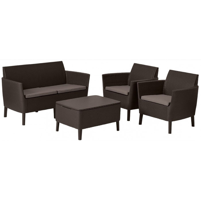 Набор садовой мебели Salemo 2-sofa set коричневый