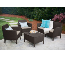 Набор садовой мебели Salemo 2-sofa set коричневый