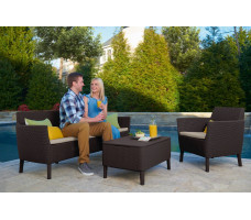 Набор садовой мебели Salemo 2-sofa set коричневый
