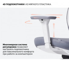 Кресло SPARX Pillow (Пиллоу) White/Grey белый/серый