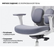 Кресло SPARX Pillow (Пиллоу) White/Grey белый/серый