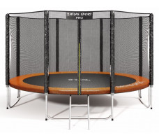 Батут Atlas Sport 435 см - 14ft PRO (усиленные опоры) оранжевый