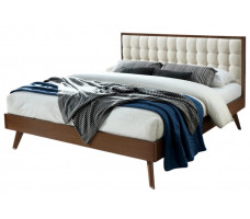 Кровать HALMAR SOLOMO 160*200 бежевый/орех