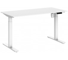 Стол WellDesk Evolution с электроприводом одномоторный 1400*800*28 мм (белая рама)