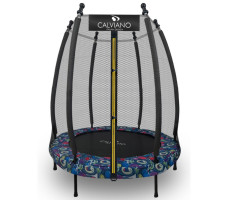 Батут на резинках с защитной сеткой Calviano 140 см - 4,5ft master smile elastic band (на резинках)