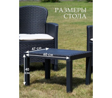 Комплект садовой мебели ProGarden Akita set черный