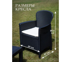 Комплект садовой мебели ProGarden Akita set черный