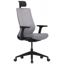 Кресло CHAIR MEISTER Nature II Black Slider (с подголовником) серый/каркас черный Кресло CHAIR MEISTER Nature II Black Slider (с подголовником) серый/каркас черный