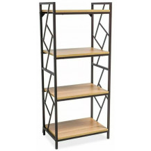 Стеллаж SIGNAL TABLO R4 60*40*139 дуб/темно-коричневый