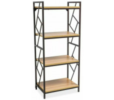 Стеллаж SIGNAL TABLO R4 60*40*139 дуб/темно-коричневый