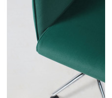 Кресло BELLA (Белла) XL chrome Kiton 709 Jungle велюр/зеленый