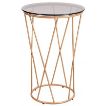 Стол журнальный ALLURE 40*60 тонированное стекло/золото