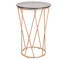 Стол журнальный ALLURE 40*60 тонированное стекло/золото