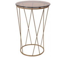 Стол журнальный ALLURE 40*60 тонированное стекло/золото