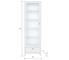 Шкаф Ewa REG1W1S/65 65*37*201 белый (с подсветкой)