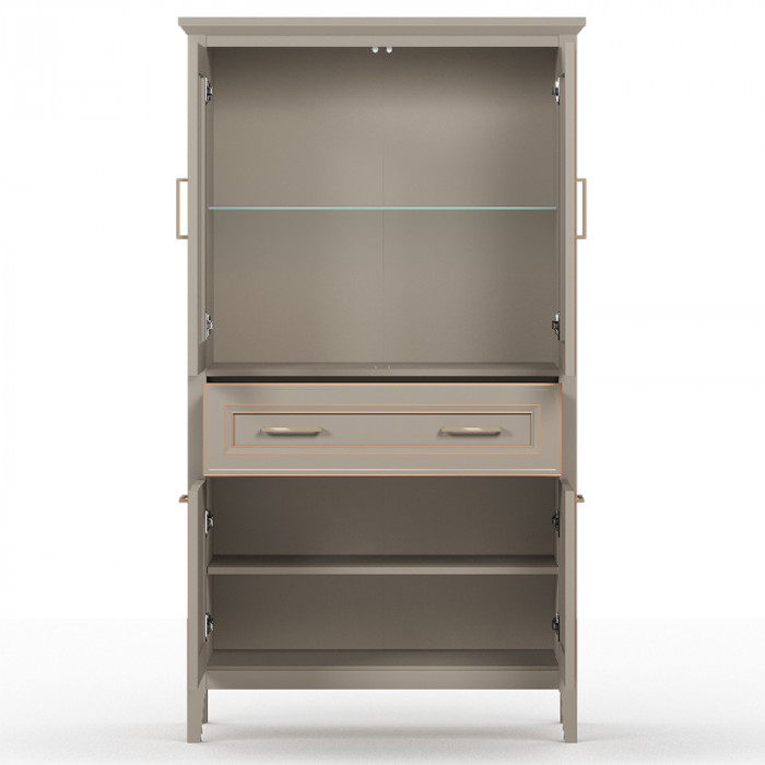 Шкаф Classic REG2W2D1S/170 95*40.5*170 глиняный серый