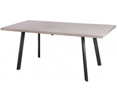 Стол Angle 120 раздвижной 120(160)*80 бетон светло-серый/черный