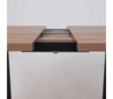 Стол FIT 120 (120-160)*85 дуб галифакс табак/черный
