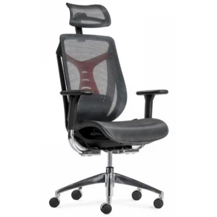 Кресло SitUp BARRACUDA Chrome (сетка Dark Gray/ткань Dark Gray)