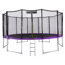 Батут Atlas Sport 490 см (16ft) PRO (усиленные опоры) фиолетовый