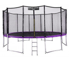 Батут Atlas Sport 490 см (16ft) PRO (усиленные опоры) фиолетовый