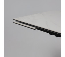 Стол раздвижной AV 2111 1200 (1800)*800 белый матовый SNOW WHITE/черный