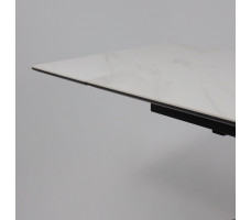 Стол раздвижной AV 2111 1200 (1800)*800 белый матовый SNOW WHITE/черный