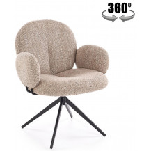 Стул поворотный Halmar K568 темно-бежевый/черный