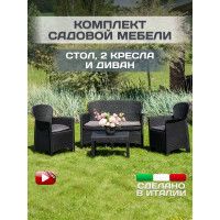 Комплект садовой мебели ProGarden Jungle set черный купить в Минске Комплект садовой мебели ProGarden Jungle set черный купить в Минске