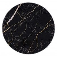 Стол журнальный АЛЛЮР черный мрамор/черный, d400*600 купить в Минске