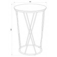 Стол журнальный АЛЛЮР черный мрамор/золотой, d400*600 купить в Минске