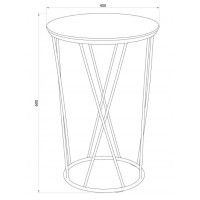 Стол журнальный АЛЛЮР черный/черный, d400*600 купить в Минске