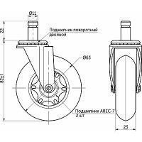 Ролик (колесо) силиконовый d63 купить в Минске