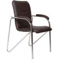 Стул Самба софт (Samba soft) шоколад экокожа/хром