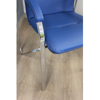 Стул Самба софт (Samba soft) синий экокожа/хром купить в Минске