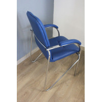 Стул Самба софт (Samba soft) синий экокожа/хром купить в Минске