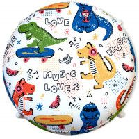 Пуф Sheffilton KIDS SHT-B4 диномикс/белый муар купить в Минске