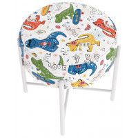 Пуф Sheffilton KIDS SHT-B4 диномикс/белый муар купить в Минске