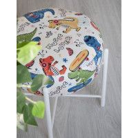 Пуф Sheffilton KIDS SHT-B4 диномикс/белый муар купить в Минске